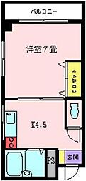 第2石井ビル 1Kの間取図画像
