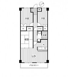 天衣中筋 9階3LDKの間取り
