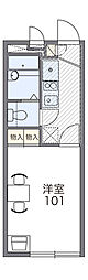 レオパレス高取 1Kの間取図画像