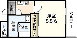 グランディア吉見園 1Kの間取図画像