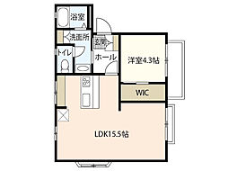M'SマンションA 1LDKの間取図画像