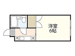 BM-8ビル 1Kの間取図画像