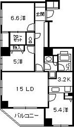 ライオンズタワー平和大通りシティマークス 3LDKの間取図画像