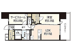 ザ・ライオンズ横川 1SLDKの間取図画像