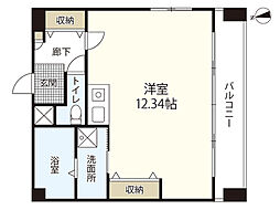 ゴーウェル富士見町 ワンルームの間取図画像