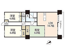 藤和廿日市ハイタウン 3SLDKの間取図画像