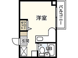 MSビル ワンルームの間取図画像