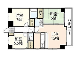 ロイヤルガーデン 3LDKの間取図画像