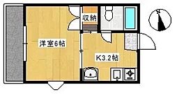 サンシャイン五日市 1Kの間取図画像