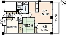 レゾナンス庚午 3LDKの間取図画像