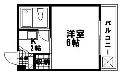 A・みゆきビル ワンルームの間取図画像