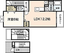 メープルコート 1LDKの間取図画像