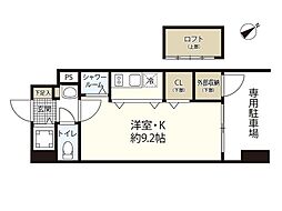 ブランシエスタ河原町 ワンルームの間取図画像