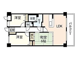 ダイアパレスウエストシティ四季の杜 3LDKの間取図画像