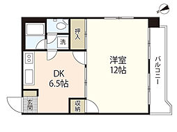 サンライズ大島 1DKの間取図画像