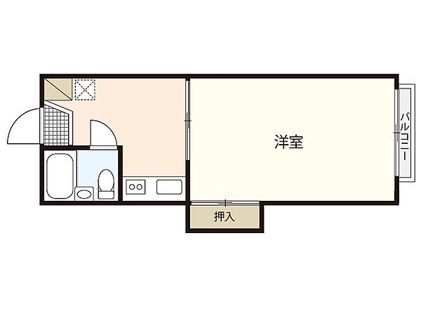 ウィング牛田 ｜広島県広島市東区牛田本町5丁目(賃貸アパート1K・1階・25.00㎡)の写真 その2