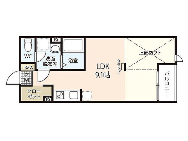 M Terrace江波二本松 ｜広島県広島市中区江波二本松2丁目(賃貸アパート1R・1階・29.65㎡)の写真 その2