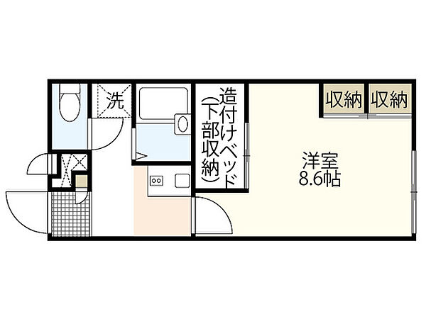 レオパレスシェルムーンII ｜広島県安芸郡海田町南幸町(賃貸アパート1K・2階・23.18㎡)の写真 その2