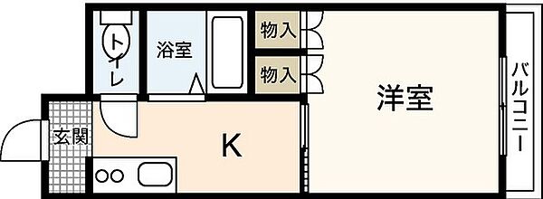 舟入レイクビル ｜広島県広島市中区舟入本町(賃貸マンション1K・4階・22.94㎡)の写真 その2
