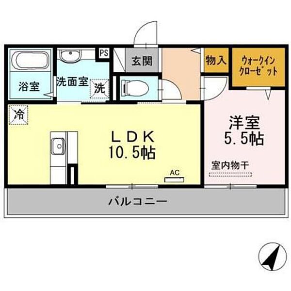 セントラルタウンコート　B棟 ｜広島県東広島市西条中央7丁目(賃貸アパート1LDK・3階・41.75㎡)の写真 その2