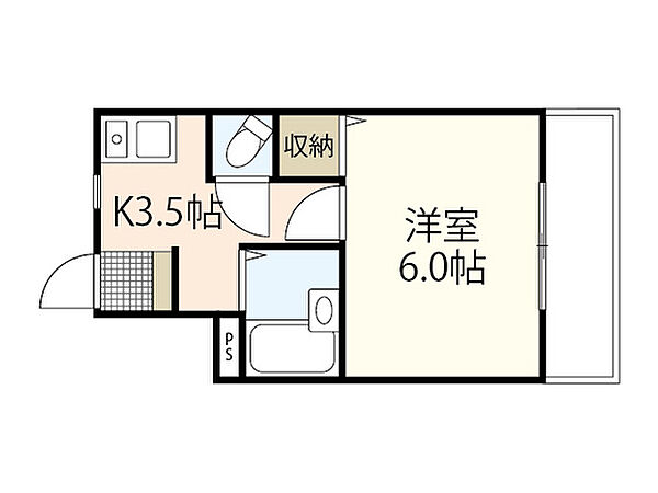 フルーレ矢野 ｜広島県広島市安芸区矢野西7丁目(賃貸アパート1K・1階・21.53㎡)の写真 その2