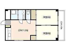 岡村ビル  ｜ 広島県安芸郡府中町浜田本町（賃貸マンション2LDK・2階・47.35㎡） その2