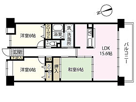 ペルル府中浜田弐番館  ｜ 広島県安芸郡府中町浜田4丁目（賃貸マンション3LDK・6階・74.46㎡） その2