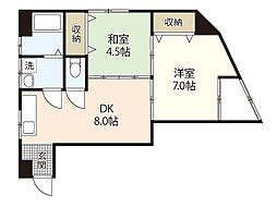 泉紙業ビル 2DKの間取図画像