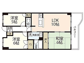 広島県広島市東区牛田早稲田1丁目（賃貸マンション3LDK・2階・67.93㎡） その2