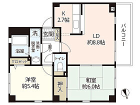 広島県広島市南区仁保1丁目（賃貸マンション2LDK・3階・51.36㎡） その2