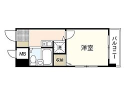 トーカンキャステール己斐本町 1Kの間取図画像