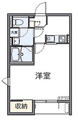 レオネクストアミーチ 2階1Kの間取り