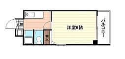 第10片山ビル 5階1Kの間取り