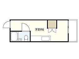 LUCIR十日市 ワンルームの間取図画像