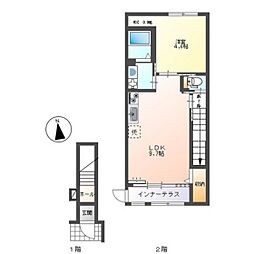 コーセー飯田 1LDKの間取図画像