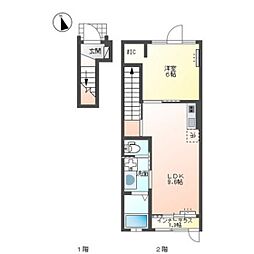 パーチェ 1LDKの間取図画像