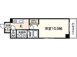 GRACE TOKAICHI CITY 6階1Kの間取り