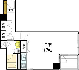 パインヒルズ東白島 ワンルームの間取図画像