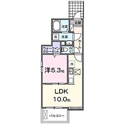 シャルム コート 1LDKの間取図画像