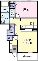 スリズィエ 1LDKの間取図画像