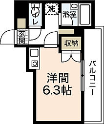 ライネスハイム ワンルームの間取図画像