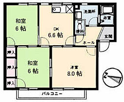 フレグランス笑迫C 3DKの間取図画像