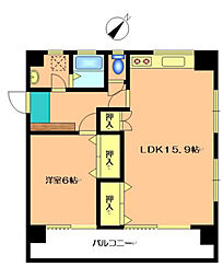 グリーンヒル吉村 1LDKの間取図画像