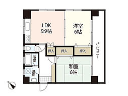 グリーンヒル吉村 2LDKの間取図画像