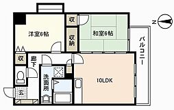 MK-FLATS 2LDKの間取図画像