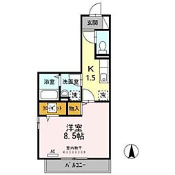エスペランサ 1Kの間取図画像