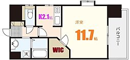 ラフィーネ林 1Kの間取図画像