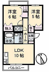 グランメール21 2LDKの間取図画像