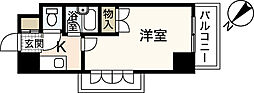 ヴィラ大芝 1Kの間取図画像