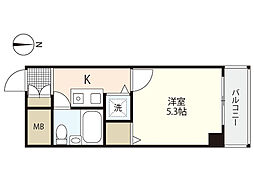 キャステール西川口町 1Kの間取図画像